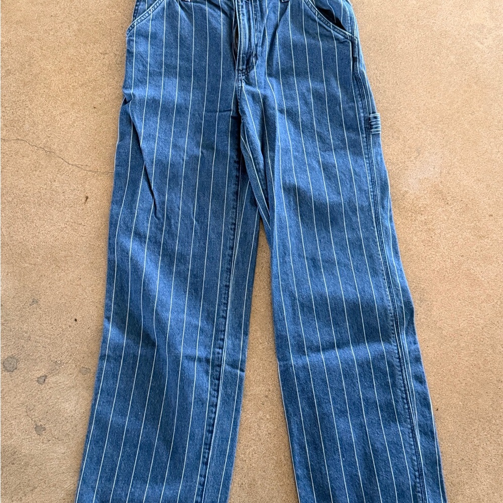 Blue Striped Carpenter Jeans